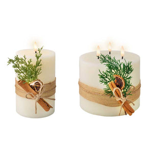 Lumineo Cream Wax LED Candle with Accent image 0