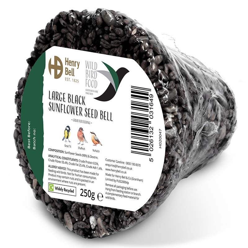 Henry Bell Large Black Sunflower Seed Bell image 0