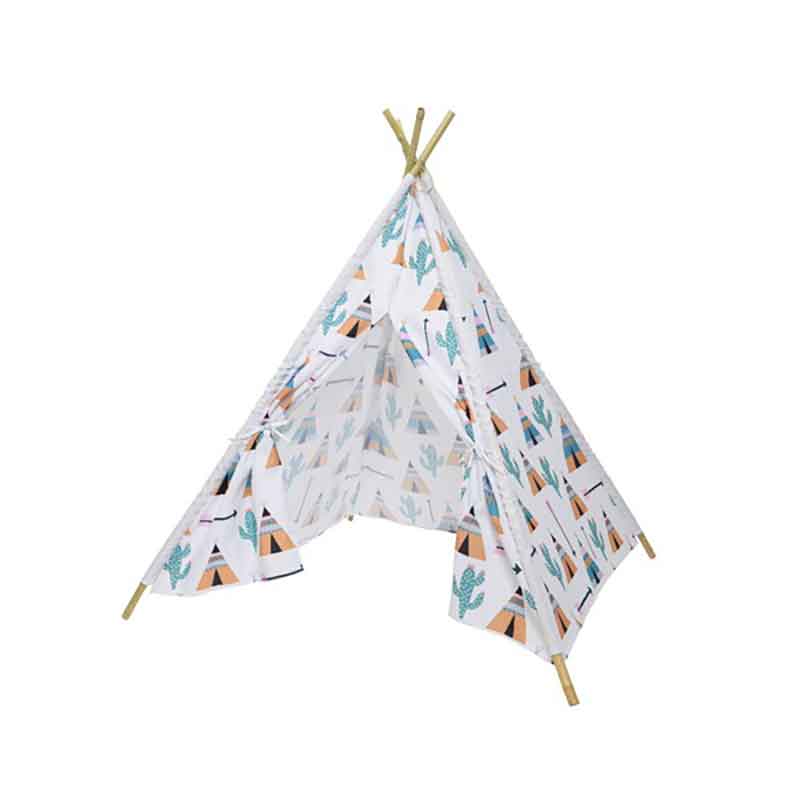 Kids Outdoor Teepee Play Tent, Cactus Print image 0