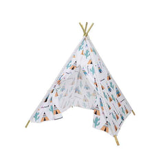 Kids Outdoor Teepee Play Tent, Cactus Print image 0