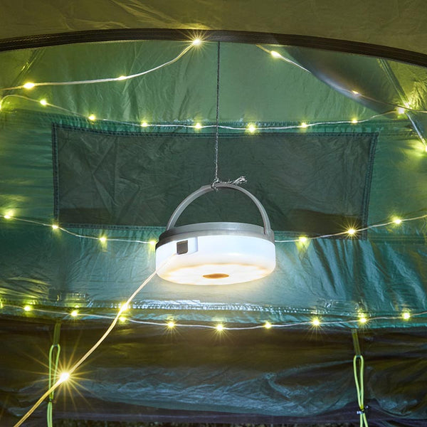 Smart Solar 4-in-1 Portable Parasol String Lights - Warm White & Red image 4