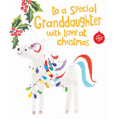 Paper Salad To A Special Granddaughter With Love Christmas Card image 0