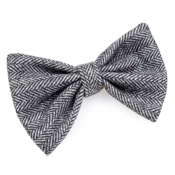 House of Paws Grey Tweed Dog Bow Tie image 0