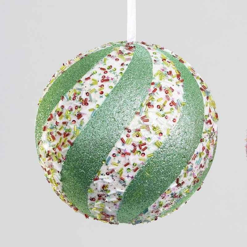 Swift Light Green Swirl Bauble image 0