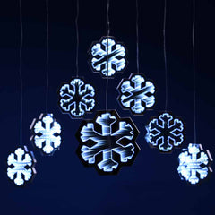Festive Snowflakes Infinity Curtain Light image 0