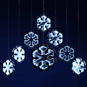 Festive Snowflakes Infinity Curtain Light image 0