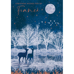 Nigel Quiney Moonlit Deer Fiance Christmas Card image 0