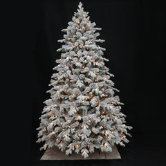 Puleo Balmoral Spruce Snowy Pre-Lit Christmas Tree - 6ft image 0