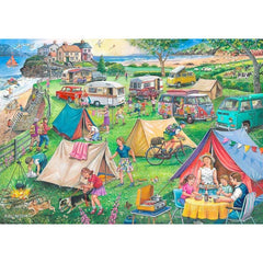 House of Puzzles No.10 Camping 1000 Piece Jigsaw Puzzle - Find the Differences image 0