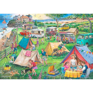 House of Puzzles No.10 Camping 1000 Piece Jigsaw Puzzle - Find the Differences image 0