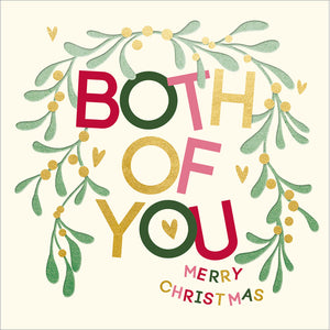 Woodmansterne Both Of You Mistletoe Christmas Card image 0