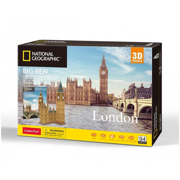 University Games National Geographic London Big Ben 3D Jigsaw Puzzle (94 pieces) image 0
