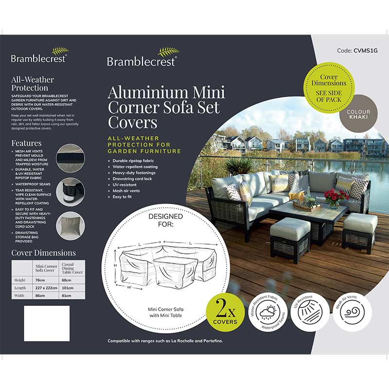 Bramblecrest Covers for Aluminium Mini Corner Sofa Set image 0