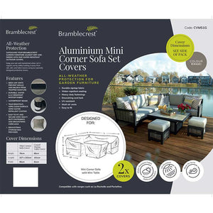 Bramblecrest Covers for Aluminium Mini Corner Sofa Set image 1