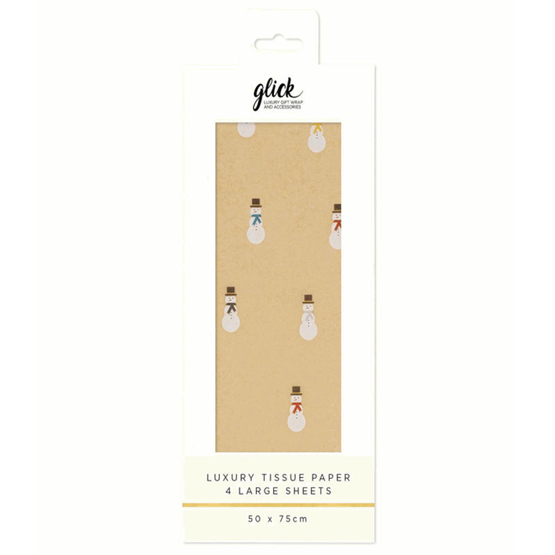 Glick Kraft Itty-Bitty Snowmen Luxury Tissue Paper (Pack of 4) image 0