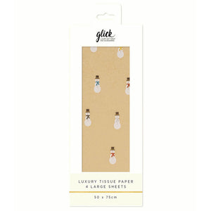 Glick Kraft Itty-Bitty Snowmen Luxury Tissue Paper (Pack of 4) image 0
