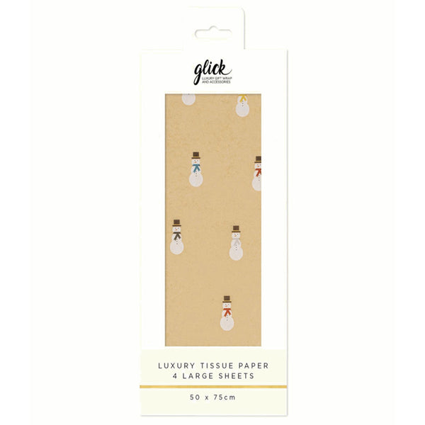 Glick Kraft Itty-Bitty Snowmen Luxury Tissue Paper (Pack of 4) image 0