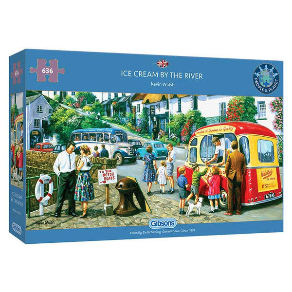 Gibsons Ice Cream By The River 636 Piece Puzzle image 3