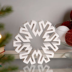 Festive Wooden Cut Out Snowflake image 0