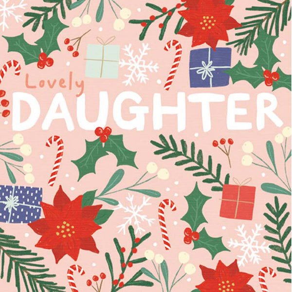 Woodmansterne Lovely Daughter Foliage Christmas Card image 0