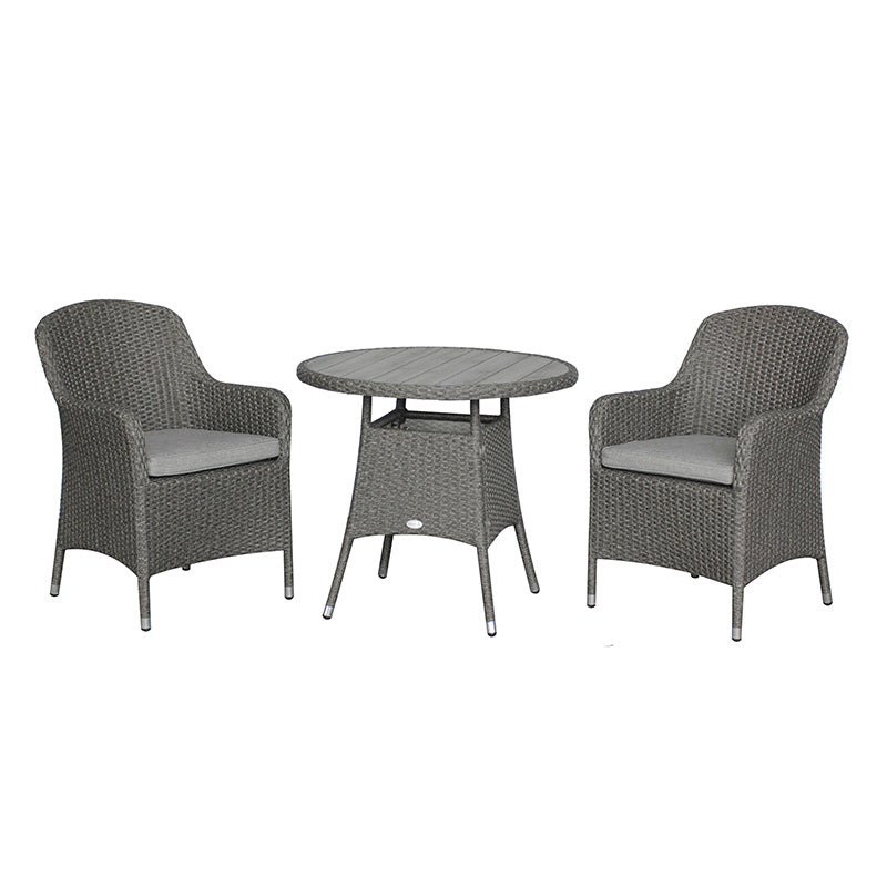 Bramblecrest Tetbury Bistro Set in Pewter Weave image 0