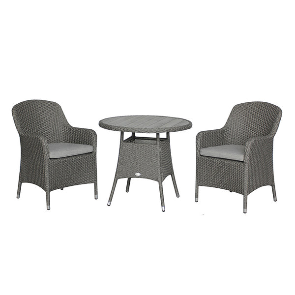 Bramblecrest Tetbury Bistro Set in Pewter Weave image 0