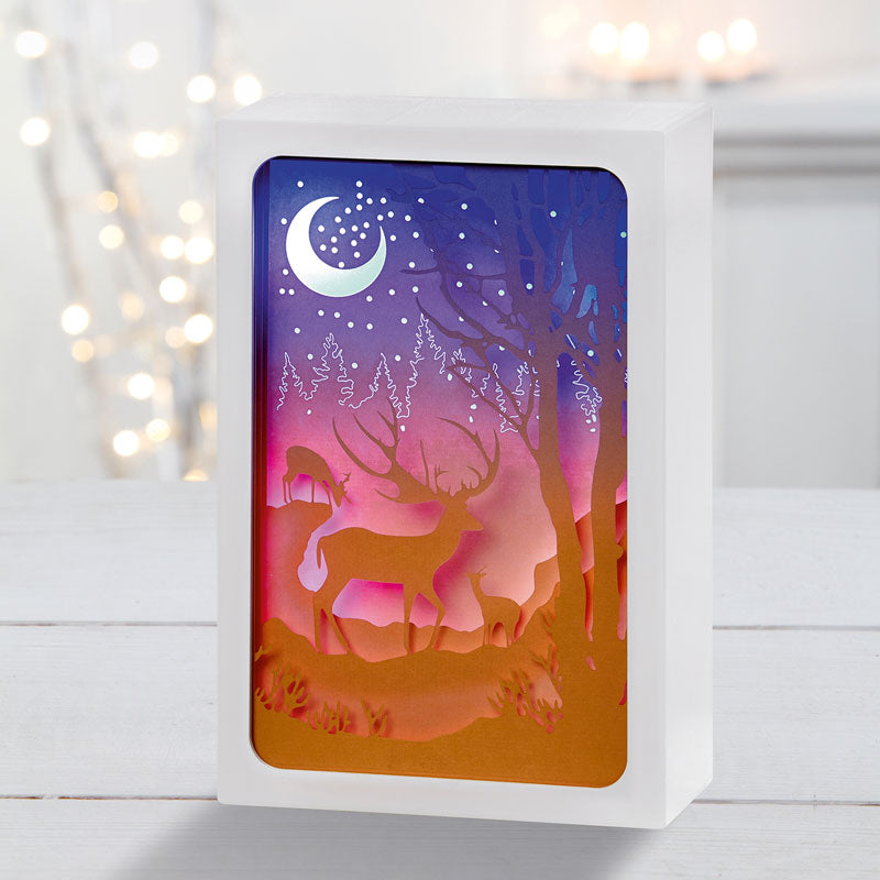 Premier Battery-Operated Paper Diorama with Reindeer image 0