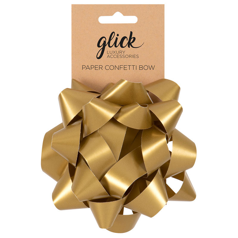 Glick Gold Paper Confetti Bow image 0
