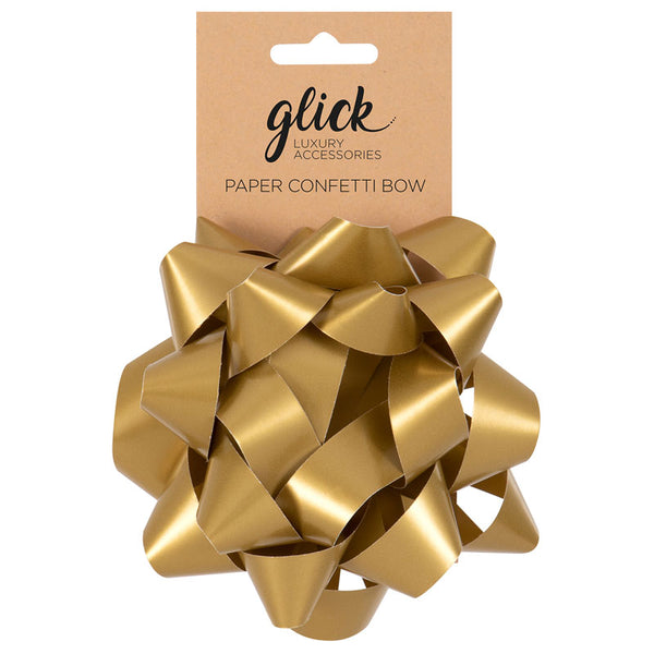 Glick Gold Paper Confetti Bow image 0