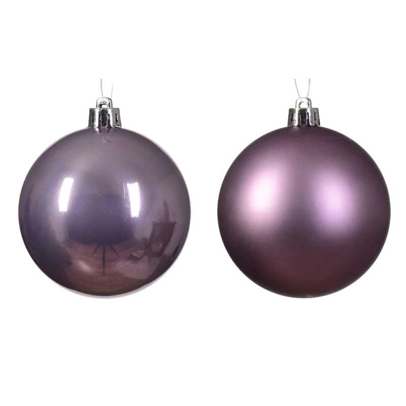 Decoris Shatterproof Baubles in Crystal Lilac (Pack of 16) image 0