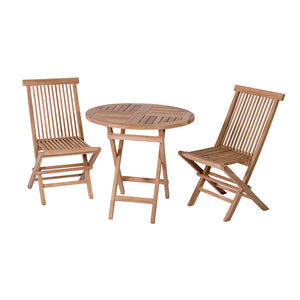 Bramblecrest Richmond Folding Bistro Set with Eco Taupe Cushions image 6