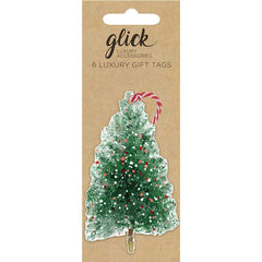 Glick Tree with Red Baubles Gift Tags (Pack of 6) image 0