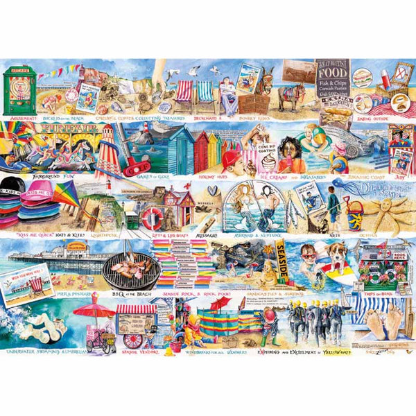 Gibsons Deckchairs & Donkeys 1000 Piece Jigsaw Puzzle image 0