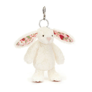 Jellycat Blossom Cream Bunny Bag Charm - Berry image 4