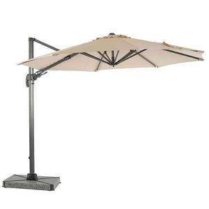 Bramblecrest Chichester 3m Round Cantilever Parasol in Sand with Granite Base &amp; Cover image 3
