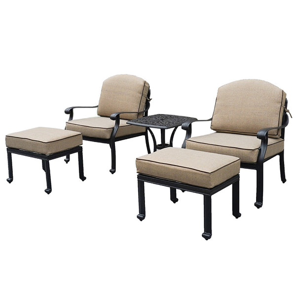 Hartman Amalfi Companion Set in Bronze with Footrests &amp; Square Side Table image 6