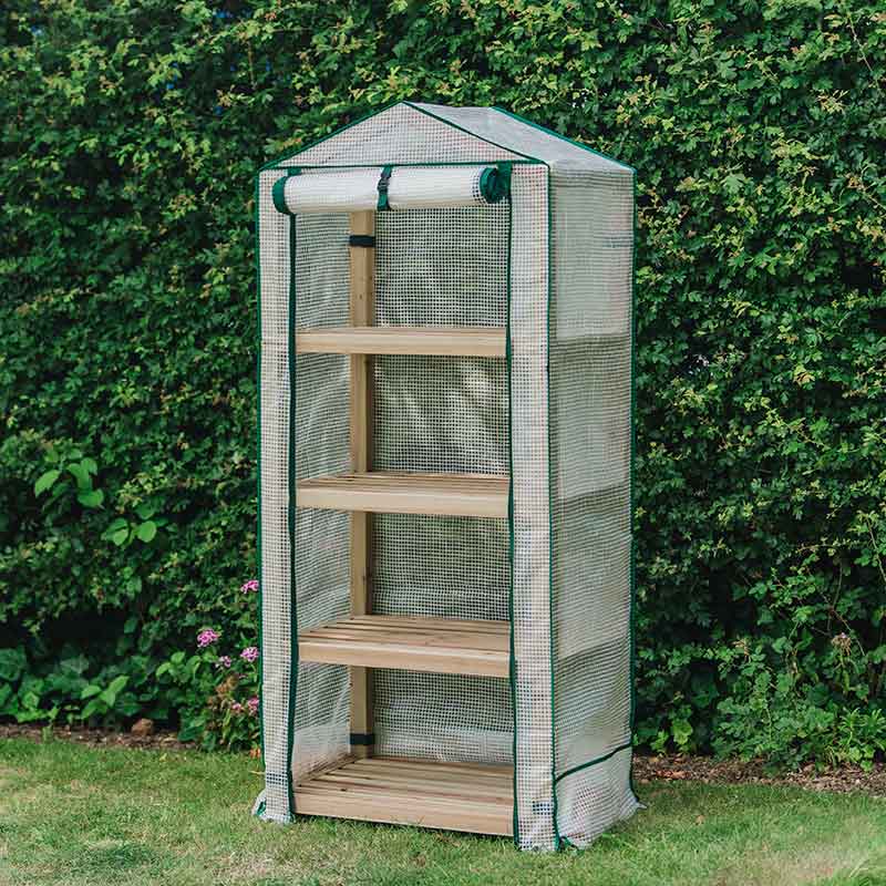 Premium 4 Tier Wooden Growhouse image 0
