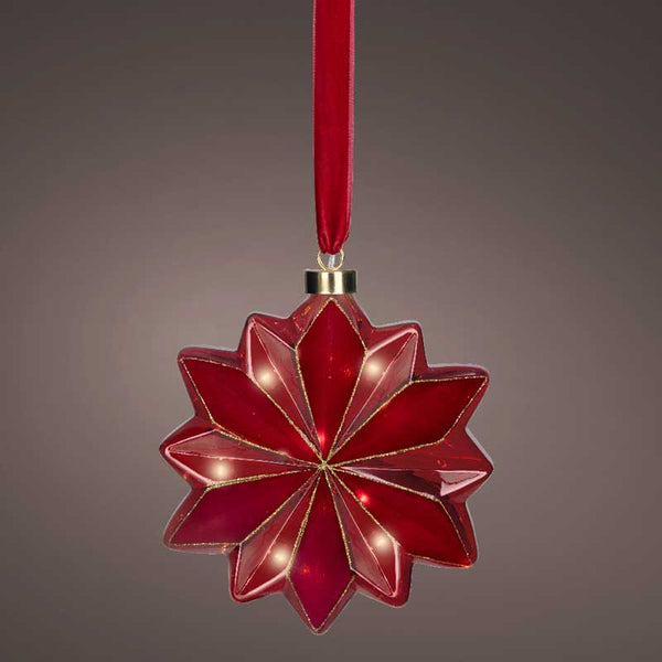 Lumineo Micro LED Hanging Red Flower image 2