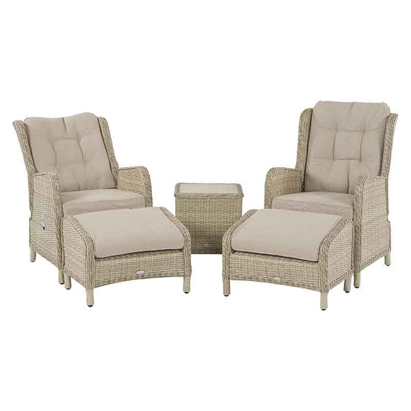 Bramblecrest Chedworth 2 Seat Recliner Set in Sandstone Rattan image 4