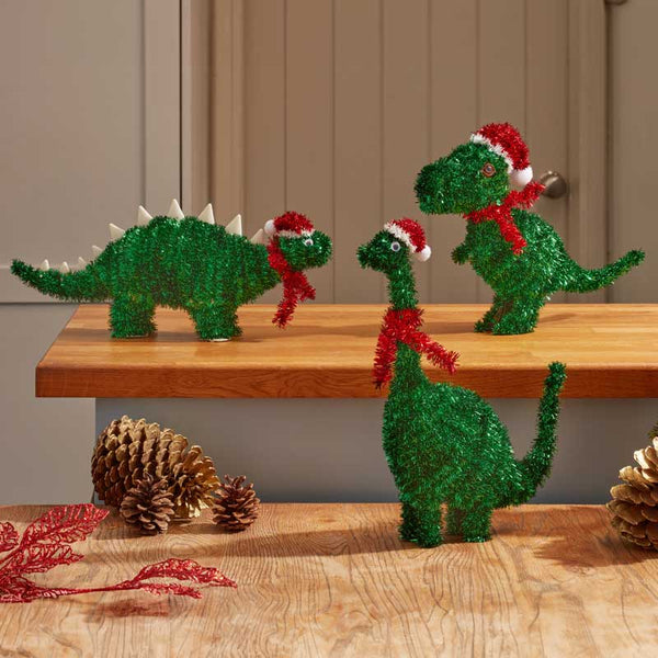 Three Kings Festive Tinsel Dinosaurs image 0
