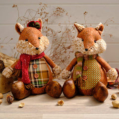 Mr And Mrs Dressed Fox Sitting Doorstop (Sold Separately) image 0