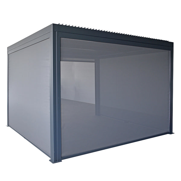 Supremo Belfort Grey Square Pergola with Curtains & LEDs (3m x 3m) image 15