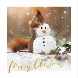Woodmansterne Squirrel Cuddling Christmas Card image 0