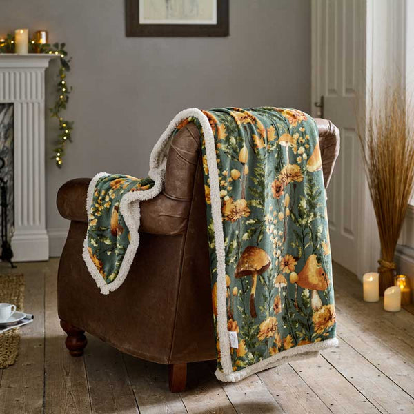 Deyongs Ultra Plush Printed Throw - Mushroom image 0