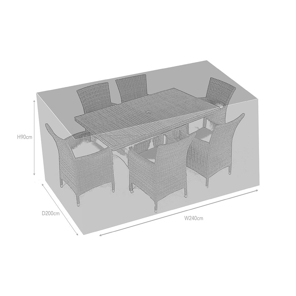 Supremo TEX 6 Seat Rectangular Dining Set Furniture Cover image 0