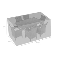 Supremo TEX 6 Seat Rectangular Dining Set Furniture Cover image 0