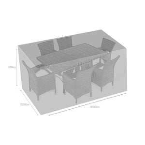 Supremo TEX 6 Seat Rectangular Dining Set Furniture Cover image 0
