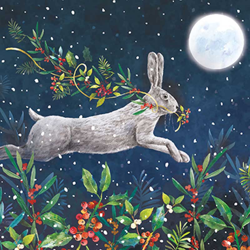 Ling Design Charity Christmas Cards - Christmas Wishes Hare (Pack of 6) image 0