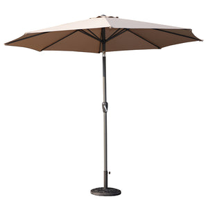 Sturdi Plus 3m Aluminium Round Crank & Tilt Parasol, Taupe image 3