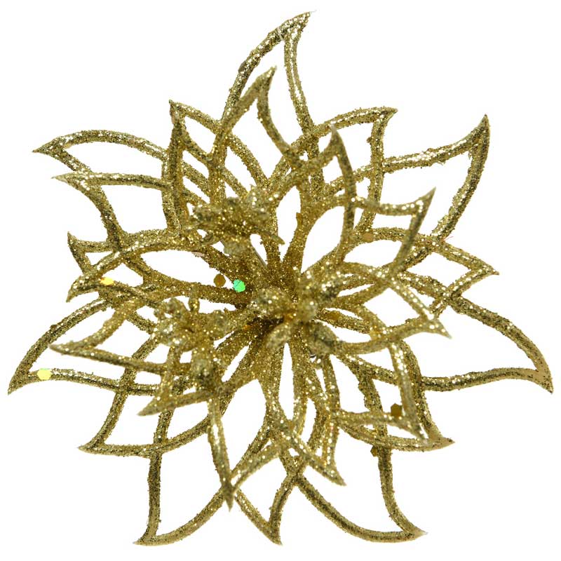 Everlands Gold Glitter Flower Clip image 0